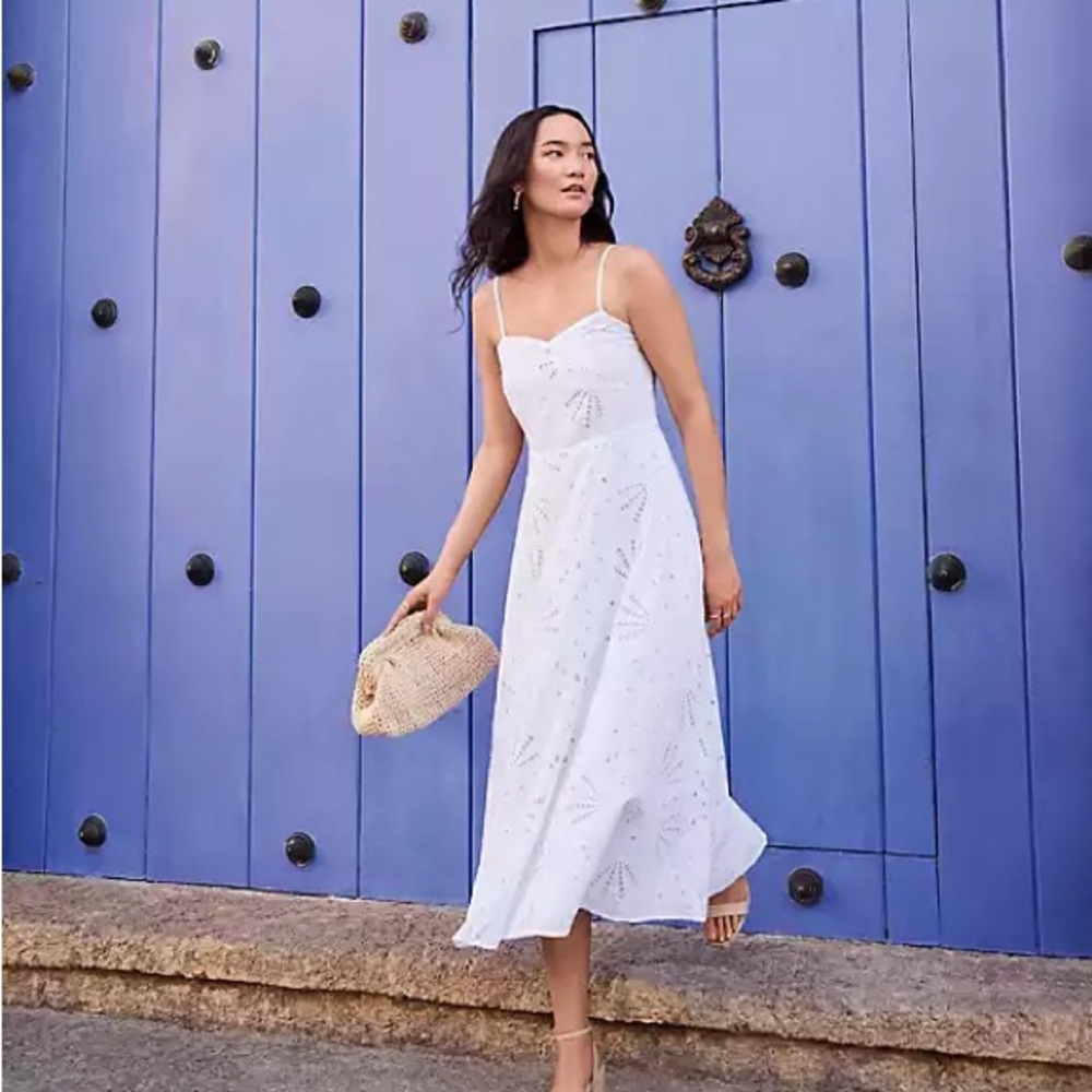 White Eyelet Summer Dress